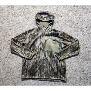 BANDED Men's L Mid-Layer Fleece Hunting Jacket Hooded Quarter-Zip Realtree Camo